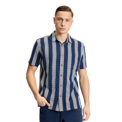 Ben Sherman Block Geo Jacquard Stripe Shirt